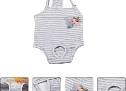 Balacoo Female Dog Diaper with Suspenders – Grey Size L