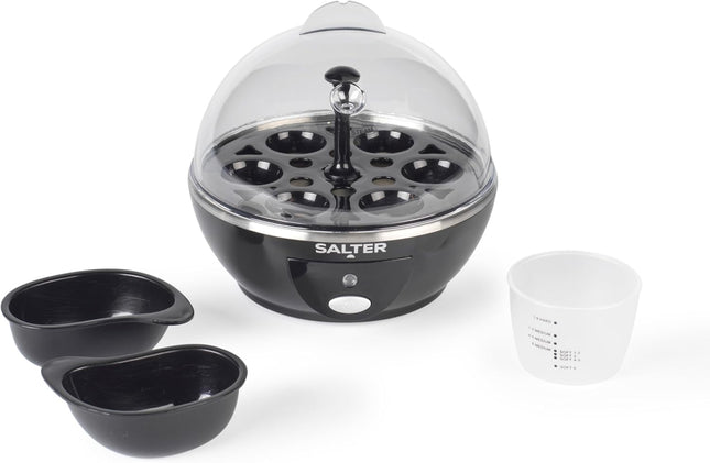 Salter Electric Egg Cooker – 6 Egg Boiler with Poaching Trays, 430W