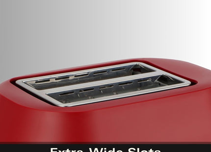 Hamilton Beach Ella 2 Slice Toaster 800W, Wide Slots, HBT1322MR – Matte Red