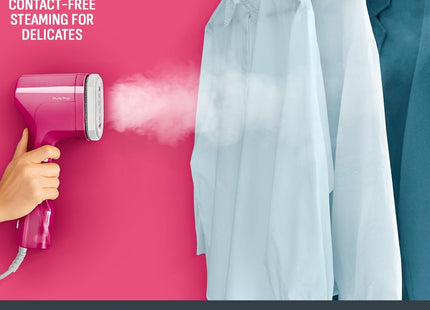 Tefal Pure Pop Handheld Clothes Steamer Pink, Travel Garment Steamer - Used