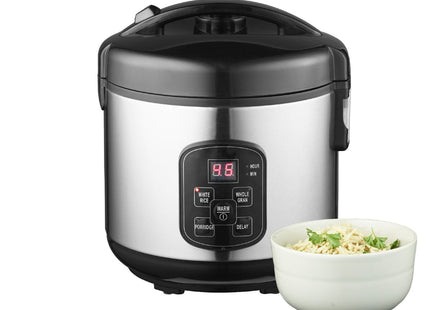 Lakeland Digital Rice Cooker 1L 400W – White & Brown Rice, Porridge, With Delay Timer