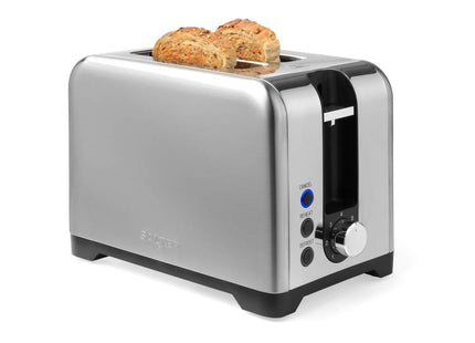 Salter Stainless Steel 2 Slice Toaster – Silver, Wide Slots, 7 Browning Levels