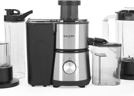 Salter 4-in-1 Juicer & Blender 400W – Smoothie Maker with Grinder & Sports Bottle