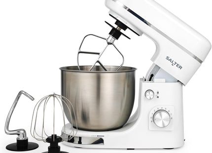Salter Boston Stand Mixer 5L – 1300W 8 Speed Kitchen Mixer with Attachments
