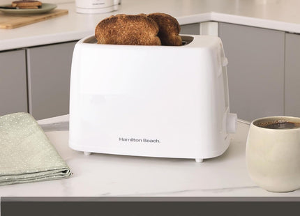 Hamilton Beach Essentials 2 Slice Toaster 650W, Wide Slots, HB1116W – White