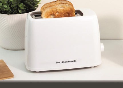 Hamilton Beach Essentials 2 Slice Toaster 650W, Wide Slots, HB1116W – White