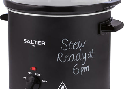 Salter 3.5L Chalkboard Slow Cooker – 3 Heat Settings, Family Size