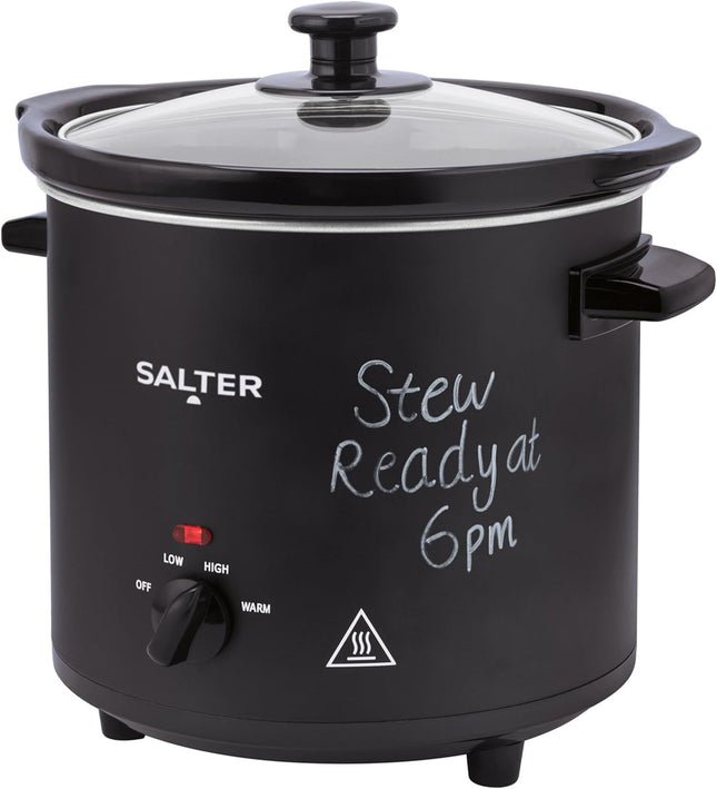 Salter 3.5L Chalkboard Slow Cooker – 3 Heat Settings, Family Size