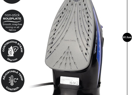 Hamilton Beach SteamMax Pro 3000W Steam Iron, HB608BB – Black & Blue