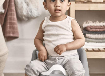 BabyBjörn Potty Chair Grey/White | Comfortable Toddler Potty with High Backrest