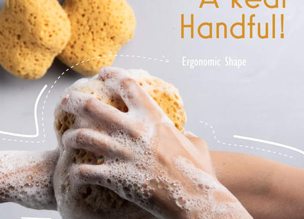 myHomeBody Bath Sponge Foam Loofah 2 Pack Large Exfoliating Shower Sponges Yellow