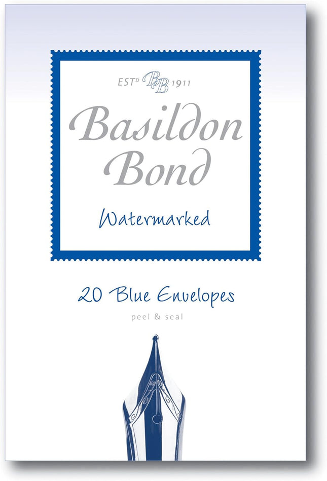 Basildon Bond Luxury Peel & Seal Envelopes – Duke Size Blue (Pack of 20)