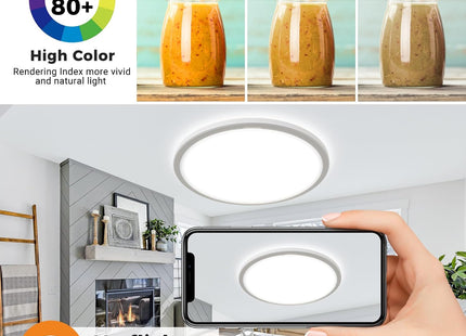 Slochi 38cm 36W LED Ceiling Light 3600lm 3 Colour Temperatures – White
