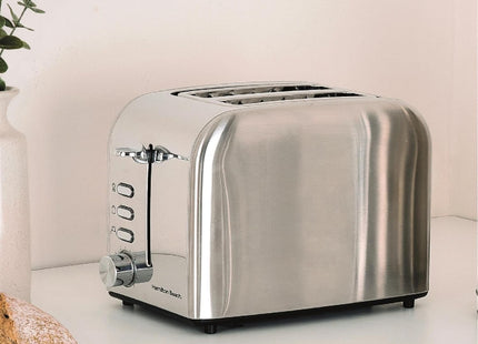 Hamilton Beach Rise 2 Slice Toaster 850W, HB1718B2 – Brushed & Polished, Stainless
