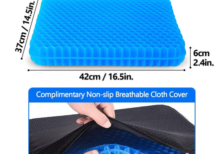 JILERWEAR Gel Seat Cushion – Double Honeycomb Pressure Relief Cushion