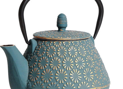 GUANGHEIRON 950ml Cast Iron Teapot with Infuser – Blue Sakura
