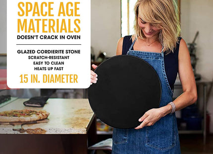 Heritage 38cm Ceramic Pizza Stone for Oven & Grill – Non-Stick Baking Stone