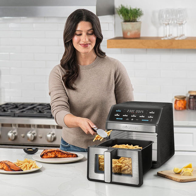 Gourmia 7.6L Digital Air Fryer – Window View, Guided Cooking, 7 Preset