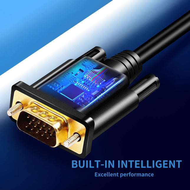 Herfair 1M HDMI to VGA Cable 1080P 60Hz Active Converter HFR112