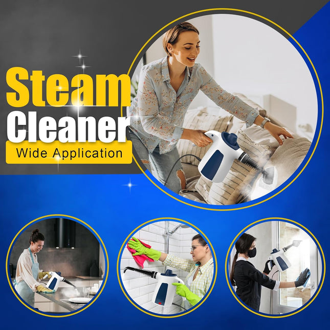 ASSCA WHL-609 Handheld Steam Cleaner 1050W with 9-Piece Accessory Set
