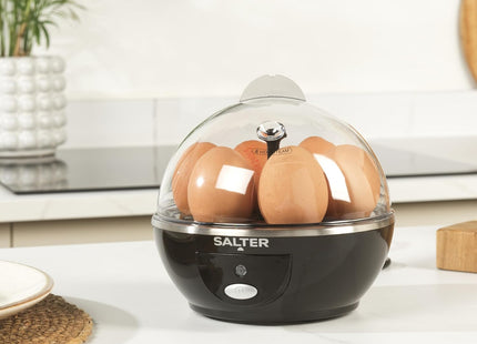 Salter Electric Egg Cooker – 6 Egg Boiler with Poaching Trays, 430W