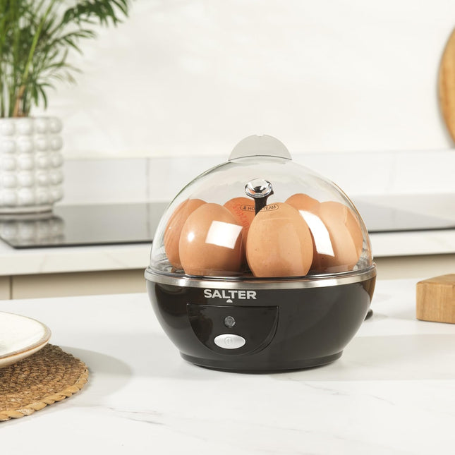 Salter Electric Egg Cooker – 6 Egg Boiler with Poaching Trays, 430W
