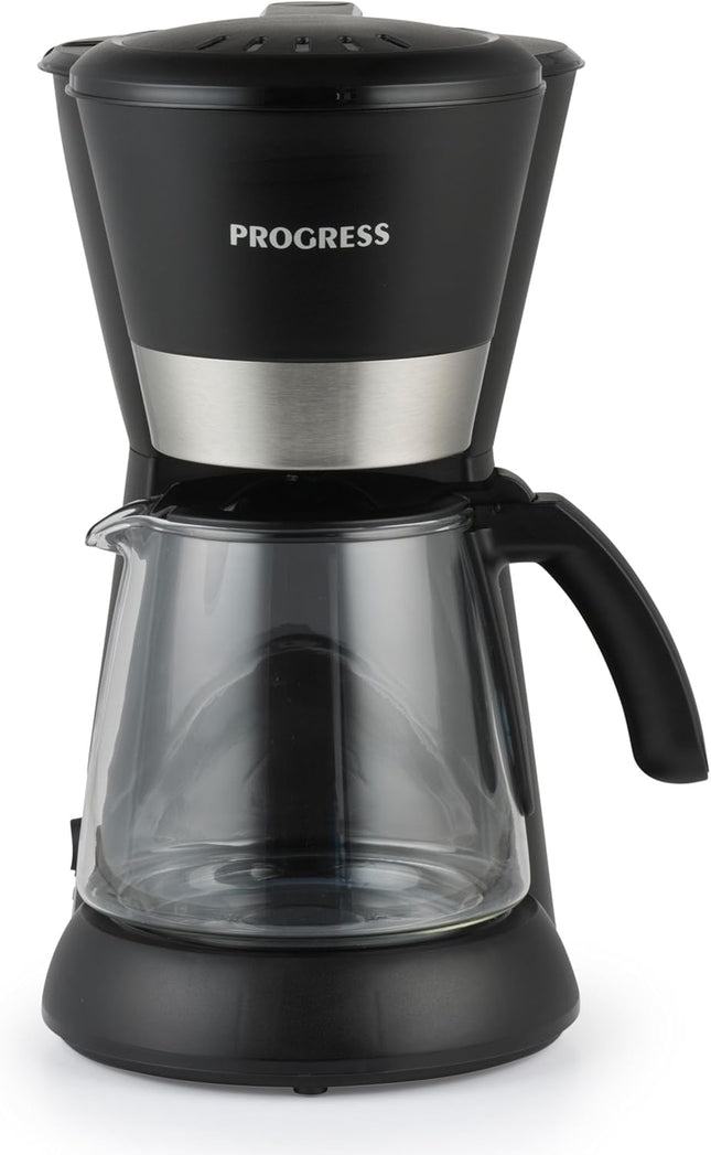 PROGRESS Filter Coffee Machine – 1.5L Coffee Maker, 1080W, Black