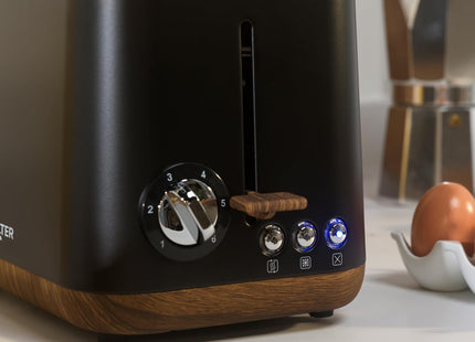 Salter Toronto 2-Slice Toaster – Wide Slot, 6 Browning Levels, Black