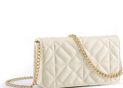 Small Quilted Crossbody Bag for Women – PU Leather Bag