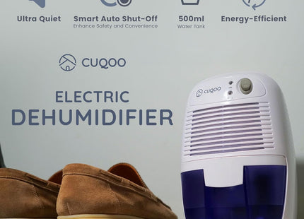 CUQOO 500ml Mini Dehumidifier – Portable Quiet Moisture Absorber - Used