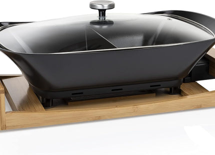 Princess Multi Cook Tabletop Cooker & Buffet Server – 4L, 1600W, Bamboo Stand