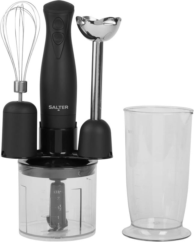 Salter Kuro 3 In 1 Hand Blender Set 350W EK2827BMBLK – Blend, Chop & Whisk