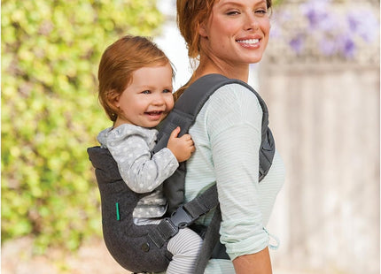 Infantino Flip Advanced 4-in-1 Baby Carrier Grey – Front & Back Carrier with Bib