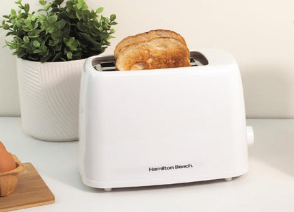 Hamilton Beach Essentials 2 Slice Toaster 650W, Wide Slots, HB1116W – White
