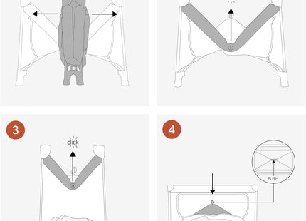 Hauck Sleep N Play Center Travel Cot Set 120 x 60cm – with Changing Mat, Stars