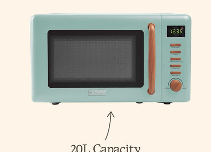 Haden Dorchester 20L Digital Microwave 800W 5 Power Levels – Sage Green