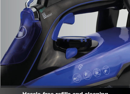 Hamilton Beach SteamMax Pro 3000W Steam Iron, HB608BB – Black & Blue