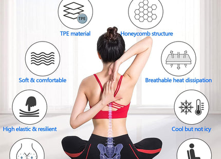 JILERWEAR Gel Seat Cushion – Double Honeycomb Pressure Relief Cushion