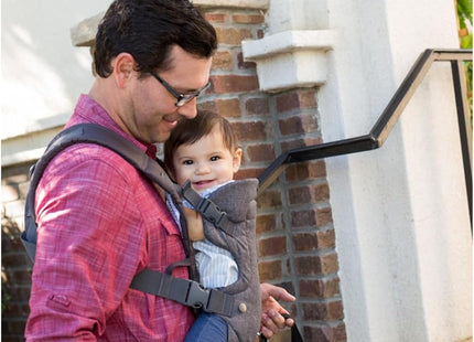 Infantino Flip Advanced 4-in-1 Baby Carrier Grey – Front & Back Carrier with Bib