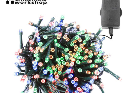 The Christmas Workshop 200 Multi-Coloured LED Christmas Lights – 13.9m Chaser Lights