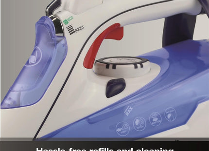 Hamilton Beach SteamMax Pro 3000W Steam Iron, HB608WB – White & Blue