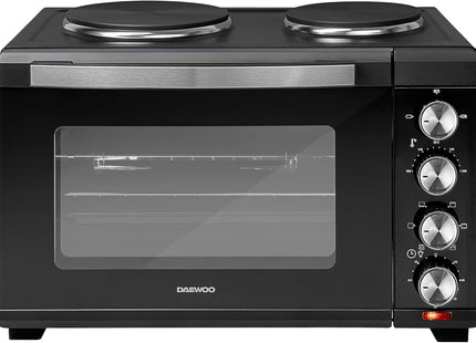 Daewoo 42L Mini Countertop Electric Cooker Oven & Grill with Hot Plates