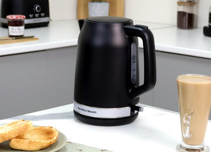 Hamilton Beach Ella 1.7L Electric Kettle, Auto Shut Off, Matte Black - HBK3045MB