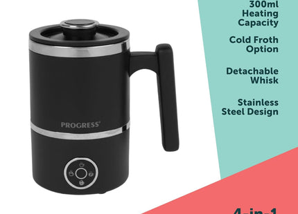 Progress Chocoluxe Milk Frother – 4-in-1 Hot Chocolate Maker, 300ml, 400W