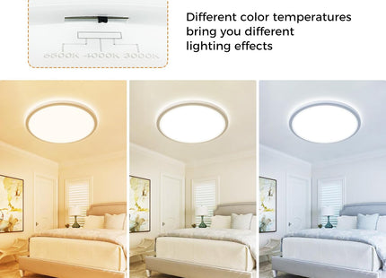Slochi 38cm 36W LED Ceiling Light 3600lm 3 Colour Temperatures – White