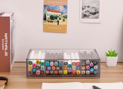 YAKALIKA Clear Desk Organiser Drawer with Adjustable Compartments PH370
