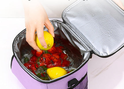 Insulated Lunch Bag 8.7L Leakproof Cooler Bag with Adjustable Shoulder – Purple