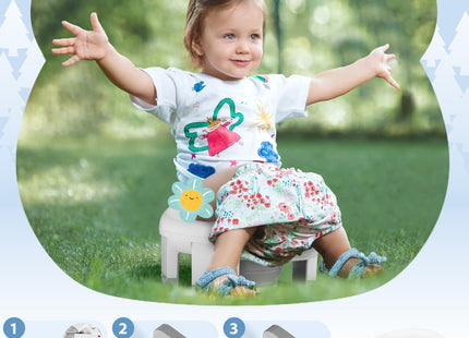 Portable Travel Potty – Folding Toddler Toilet with Potty Chart & Storage Bag