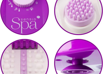 Sensio Spa Heated Foot Spa Massager with Bubbles, Red Light Therapy & Massage Rollers
