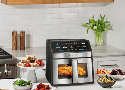 Gourmia 7.6L Digital Air Fryer – Window View, Guided Cooking, 7 Preset